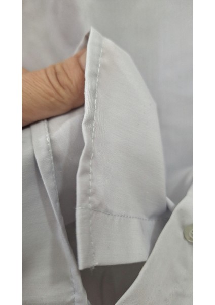 SAMET GRİ UZUN KOLLU S-M BEDEN DÜZ DESENSİZ SLİM FİT KLASİK CEPLİ ERKEK GÖMLEK