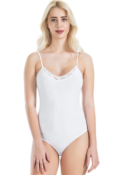 Miraxx Derya Kurşun Dantelli Çıtçıtlı Kadın Body 311