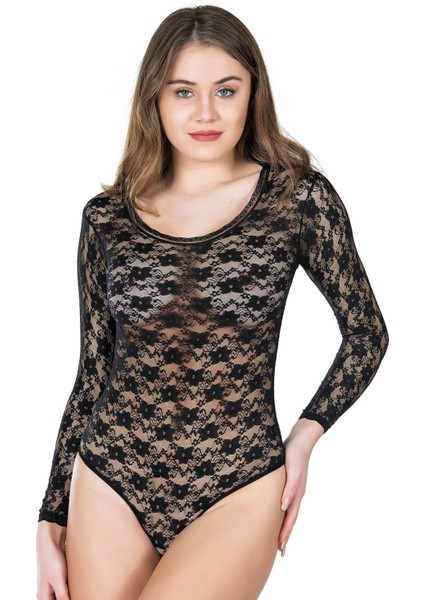 Miraxx Derya Kurşun Bisiklet Yaka Dantelli Çıtçıtlı Kadın Body 327 fırsatları