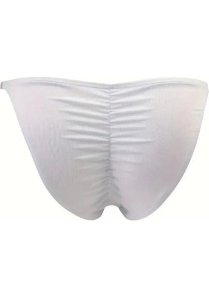 Miraxx Erkek Beyaz Büzgülü Slip Iç Giyim