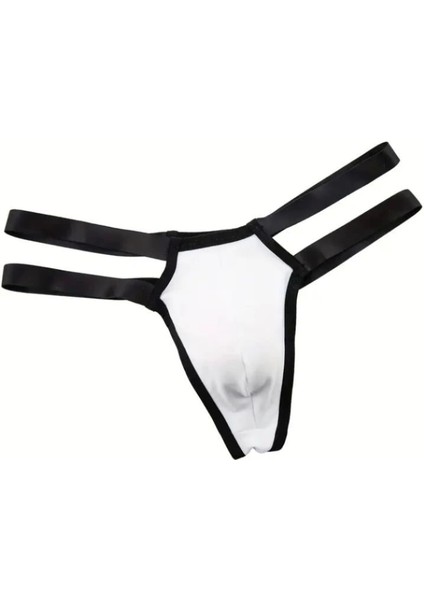 Miraxx Erkek Beyaz Lastikli Tanga Iç Giyim