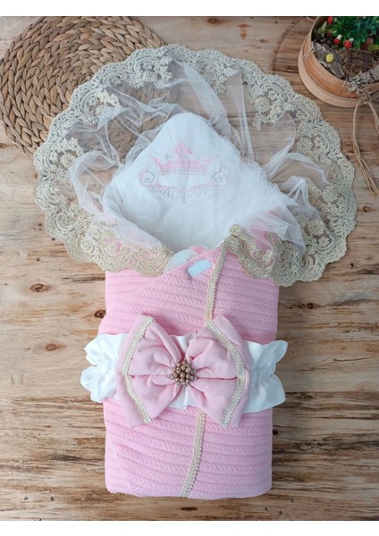 Yenidoğan Tericotton Örgülü Trilüx Bebek Battaniyesi Kundak