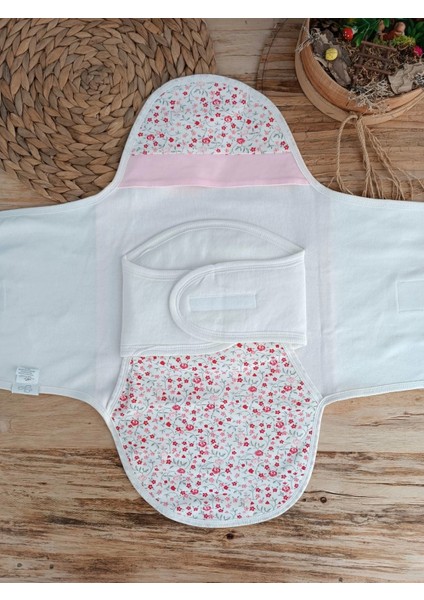 Miraylife Yenidoğan Ilkbaharın Tavşanı Nakışlı Çıt Çıt Kapamalı Bebek Kundak
