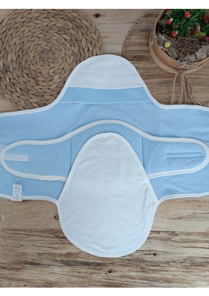Miraylife Yenidoğan Mutlu Fil Ailesi Nakışlı Çıt Çıt Kapamalı Bebek Kundak