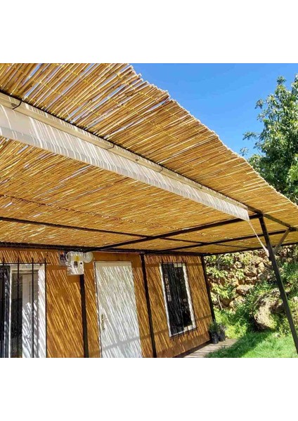 80 cm x 5 Metre Doğal Kamış Hasır Balkon Çiti Gölgelik Bahçe Çiti Dekorasyon indirimleri