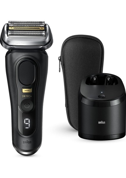 Series 9 Pro+ 9551CC Siyah 5'i 1 Arada Otomatik Alkol Temizleyici Tıraş Makinesi Kutusuyla, Kahverengi