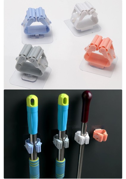 Duvara monte dayanıklı plastik mop ve paspas tutucu, pratik saklama çözümü fiyatları