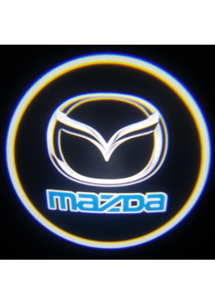 Mazda ile Uyumlu Kapı Altı Logo Pilli Karanlık ve Mesafe Sensörlü
