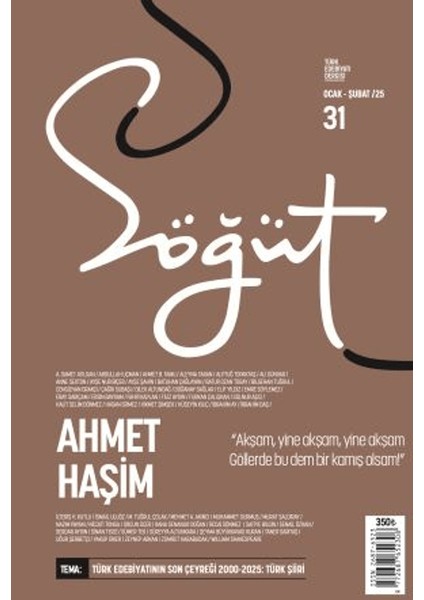 Söğüt - Türk Edebiyatı Dergisi Sayı 31 / Ocak - Şubat 2025