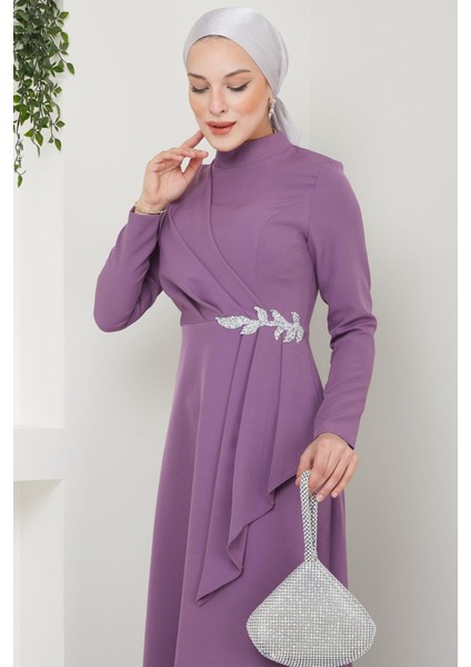 Rana Tesettür Abiye Lila