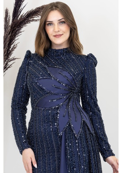 Bergüzar Tesettür Abiye Lacivert fiyatları