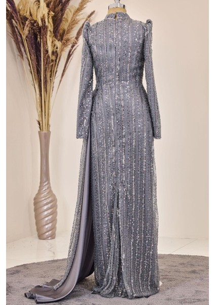 Bergüzar Tesettür Abiye Gri fırsatları