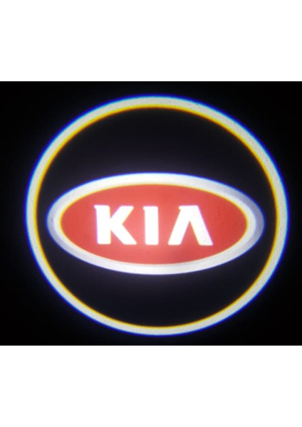 Kia ile Uyumlu Kapı Altı Logo Pilli Karanlık ve Mesafe Sensörlü