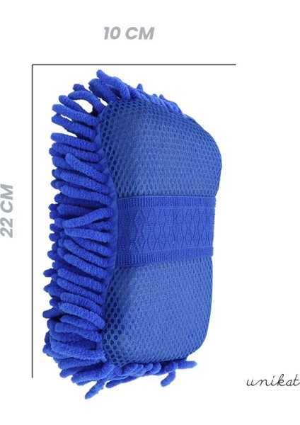 Mikrofiber Araba Yıkama Süngeri, Mavi, Bir Yüzü Makarna, Diğer Yüzü Mop Bezi, 1 Adet fiyatları
