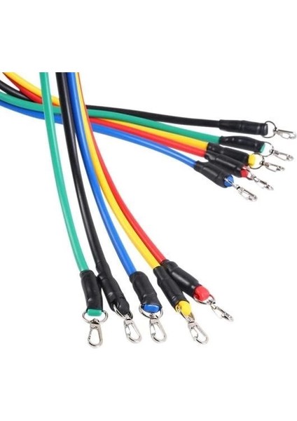 Lisinya® 11 Parça Lateks Egzersiz Bandı Çekme Halatı Egzersiz Seti ( Lisinya )