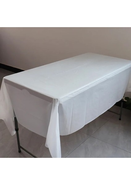 A-Beyaz Parti Masa Örtüsü Tek Kullanımlık Masa Örtüsü Masa Örtüsü Masa Örtüsü Masa Örtüleri Düğün Doğum Günü Dikdörtgen Parti Ev Masa Örtüsü Boda (Yurt Dışından)