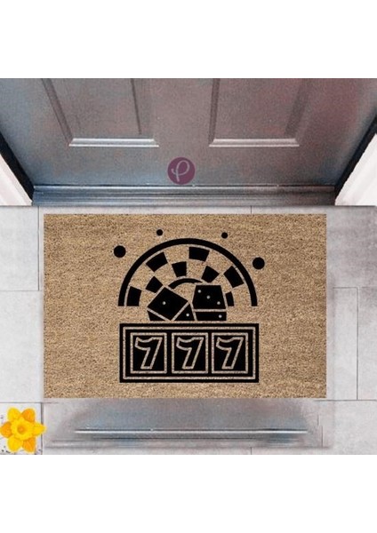 Kapı Önü Paspası Dekoratif Dijital Baskı Şans Makinesi P-2399