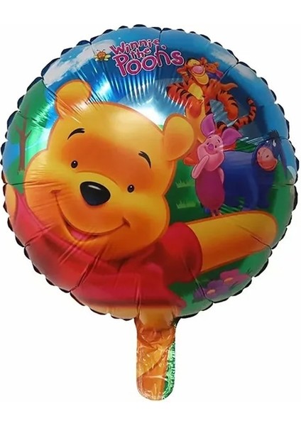 Balon-1 Adet Winnie The Pooh Karikatür Tema Parti Malzemeleri Tek Kullanımlık Sofra Kağıt Saman Tabaklar Oyuncaklar Doğum Günü Şekeri Bebek Duş Süslemeleri (Yurt Dışından)