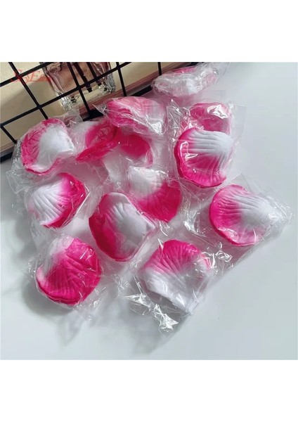 Pembe ve Beyaz 1000 Adet Renkli Yapay Gül Yaprakları Düğün Petalas Renkli Ipek Çiçek Aksesuarları Düğün Gül 7z (Yurt Dışından)