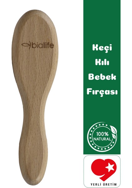 Doğal Keçi Kılı Yumuşak Bebek Saç Fırçası - Bialife modelleri