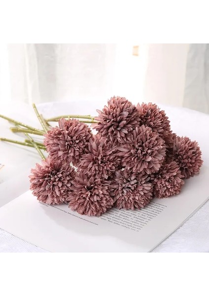 Kahve 5 Adet 3/5 Adet Ortanca Yapay Çiçekler Buket Ev Yatak Odası Dekoru Düğün Dekorasyon Zanaat Vazolar Çiçek Aranjmanı Aksesuarları (Yurt Dışından)