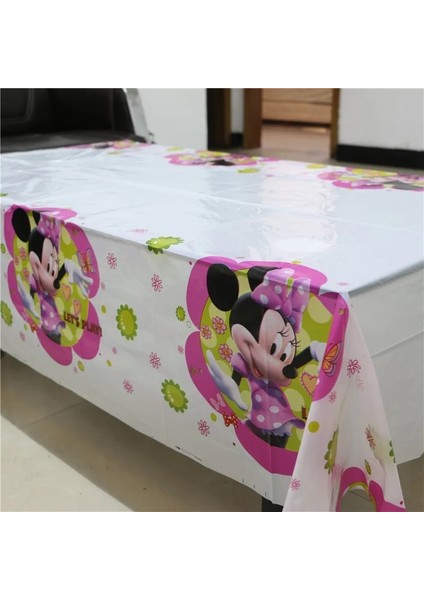 10 Adet Plaka 180*108 cm 1 Adet Minnie Mouse Tema Masa Örtüsü Çocuklar Için Mutlu Doğum Günü Partisi Dekorasyon Masa Örtüsü Olay Parti Malzemeleri (Yurt Dışından) fiyatları