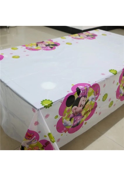 10 Adet Plaka 180*108 cm 1 Adet Minnie Mouse Tema Masa Örtüsü Çocuklar Için Mutlu Doğum Günü Partisi Dekorasyon Masa Örtüsü Olay Parti Malzemeleri (Yurt Dışından) indirimleri