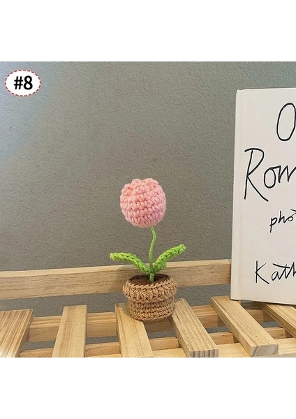 Resim Gösterisi Olarak S8 Tığ Işi Çiçek El Örgüsü Ayçiçeği Lale Tığ Işi Çiçekler El Dokuması Çiçek Masaüstü Süsleme Araba Ev Dekorasyon Öğretmenler Günü Hediyeleri Flores (Yurt Dışından)