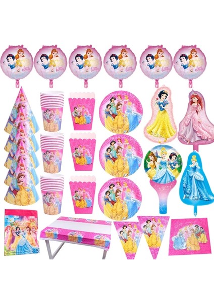 6 Adet Patlamış Mısır Kutusu Disney Prenses Tema Tek Kullanımlık Sofra Kız Doğum Günü Partisi Dekorasyon Kağıdı Tabaklar Bardak Afiş Çocuklar Bebek Duş Iyilik Seti (Yurt Dışından) modelleri