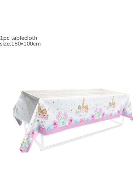 10 Adet 7 Inç Plakalar Huhule Pembe Unicorn Masa Örtüsü Unicorn Doğum Günü Partisi Dekorasyon Tek Kullanımlık Sofra Seti Çocuklar Unicornio Tema Parti Deco (Yurt Dışından)