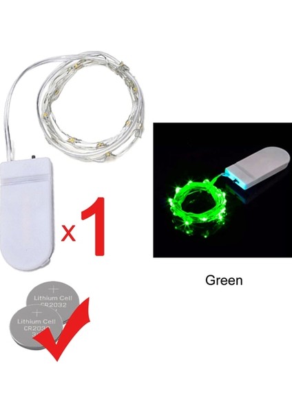 Yeşil 3m LED Peri Işıklar CR2032 Dize Işıklar 1m 2m 3m 5m LED Ateşböceği Yıldızlı Ay Işıkları Dıy Düğün Parti Yatak Odası Veranda Noel Için (Yurt Dışından)