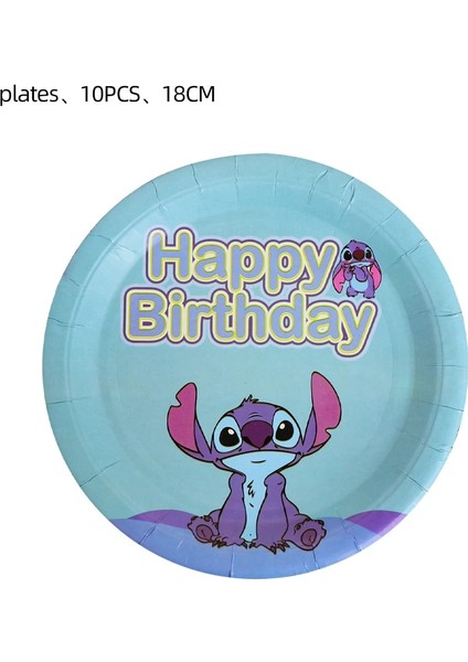 Number-9 Disney Lilo ve Stitch Doğum Günü Süslemeleri Kağıt Sofra Bardak Tabaklar Banner Masa Örtüsü Balon Çocuk Çocuk Yetişkin Parti Malzemeleri (Yurt Dışından)