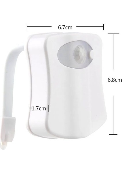 Kare Ab Akıllı LED Hareket Sensörü Klozet Gece Lambası 8 Renk Su Geçirmez Arka Işık Klozet LED Luminaria Lamba Wc Tuvalet Işığı (Yurt Dışından) modelleri