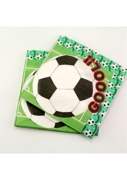 Saman 10 Adet Futbol Tema Yeşil Tek Kullanımlık Sofra Tabaklar Peçeteler Doğum Günü Çocuklar Iyilik Karikatür Hediye Çantası Bebek Duş Parti Malzemeleri Dekor (Yurt Dışından) indirimleri
