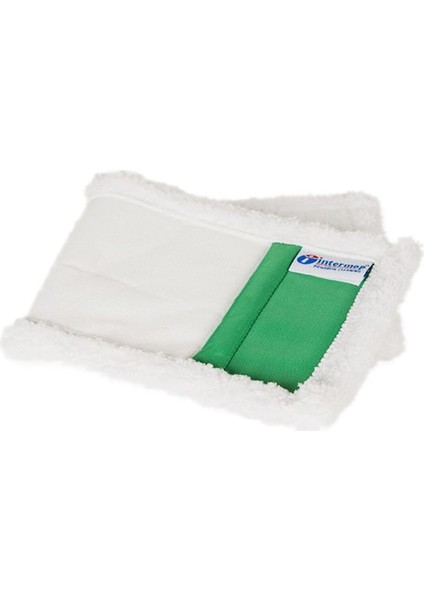 Yeşil Mikrofiber Mop 40cm Yedek, TR Menşei, Hesatex Profesyonel Tekstil