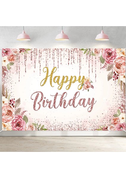 Stil 1 Doğum Günü Arka Plan Altın Glitter Fotoğraf Standında Zemin Asılı Bayrak Mutlu Doğum Günü Partisi Dekorasyon Arka Plan Afiş (Yurt Dışından) fiyatları
