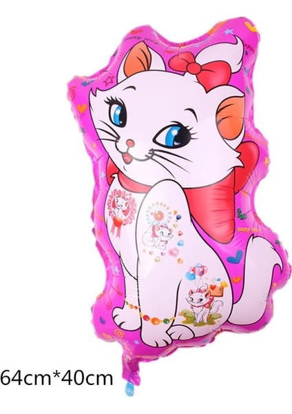 Balona 1 Adet Marie Kedi Tema Kağıt Saman Plaka Masa Örtüsü Balon Parti Malzemeleri Çocuklar Iyilik Doğum Günü Partisi Düğün Süslemeleri Bebek Duş (Yurt Dışından)