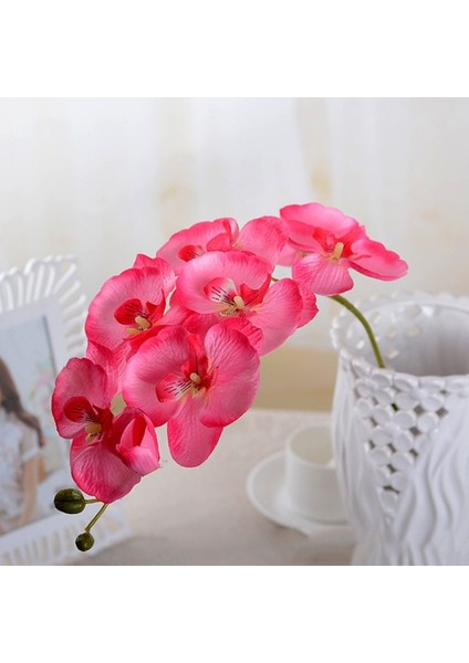 Pembe Yapay Ipek Beyaz Orkide Çiçekleri Kelebek Güve Phalaenopsis Sahte Çiçek Düğün Ev Festivali Dekorasyon Için (Yurt Dışından)