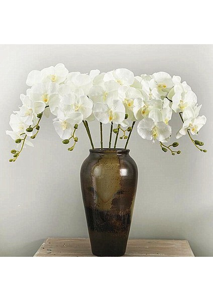 Pembe Yapay Ipek Beyaz Orkide Çiçekleri Kelebek Güve Phalaenopsis Sahte Çiçek Düğün Ev Festivali Dekorasyon Için (Yurt Dışından)