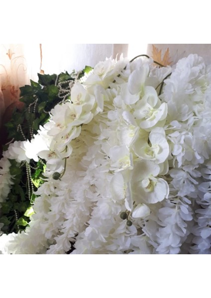 Pembe Yapay Ipek Beyaz Orkide Çiçekleri Kelebek Güve Phalaenopsis Sahte Çiçek Düğün Ev Festivali Dekorasyon Için (Yurt Dışından)