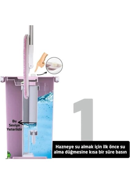 Temiz ve kirli su ayırıcı set, 7+3,5 lt, pembe, 22cm x 28cm x 40cm, Çeşit: Set fiyatları