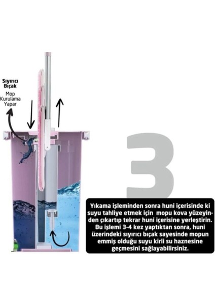 Temiz ve kirli su ayırıcı set, 7+3,5 lt, pembe, 22cm x 28cm x 40cm, Çeşit: Set fırsatları