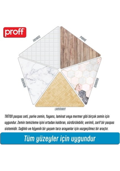 Slim PVA Mop Seti – Çok Amaçlı ve Hafif Temizlik Seti, TR Menşei