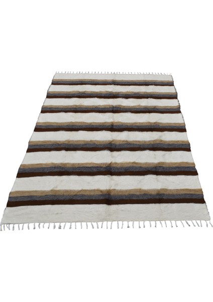 El Dokuma Yün Çizgili Çift Kişilik Tiftik Siirt Battaniyesi 0035 - Yeni - Çok Renkli fiyatları