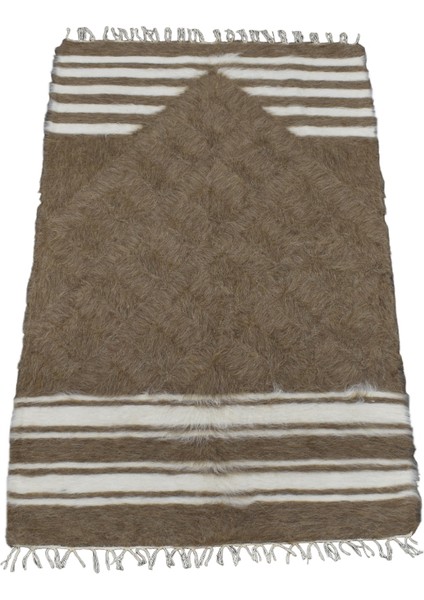 El Dokuma Yün Namazlık Seccade Tiftik Siirt Battaniyesi 0027 - Yeni - Açık Kahverengi modelleri