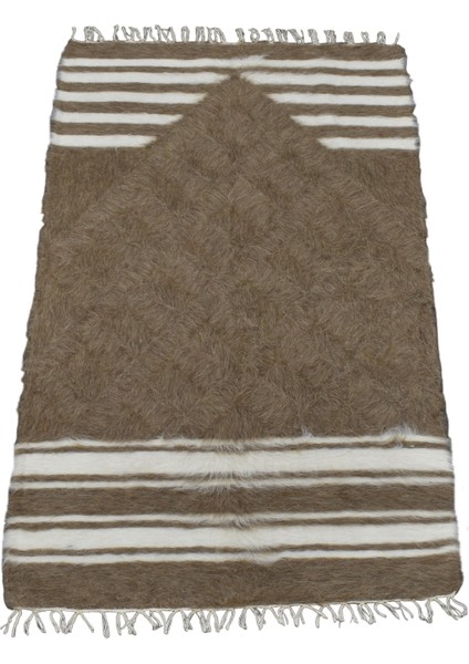 El Dokuma Yün Namazlık Seccade Tiftik Siirt Battaniyesi 0027 - Yeni - Açık Kahverengi fırsatları