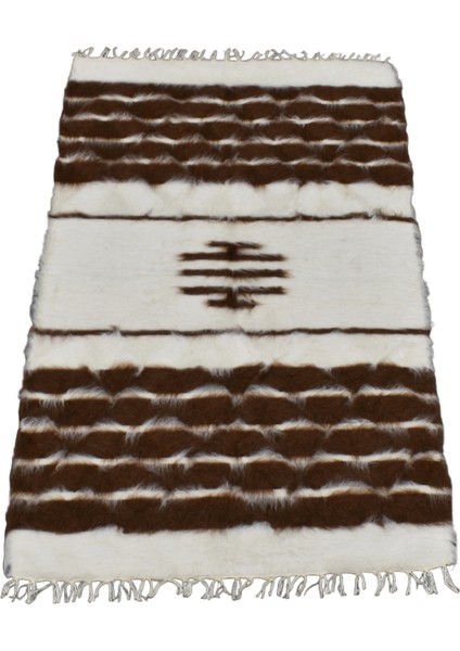 El Dokuma Yün Çizgili Tiftik Siirt Battaniyesi 0026 - Yeni - Çok Renkli