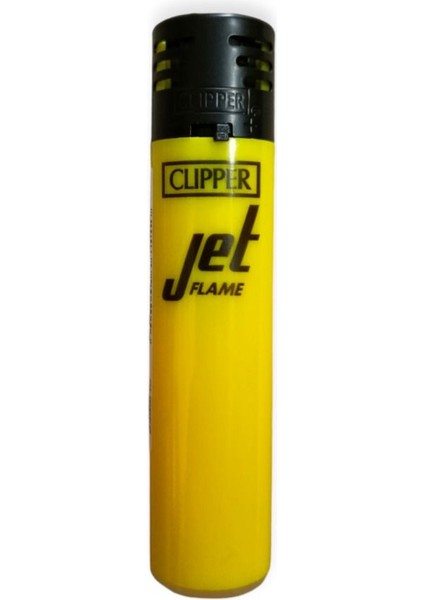 Rüzgarda Sönmeyen Rezistanslı Çakmak Clipper Jet Flame Sarı Renk