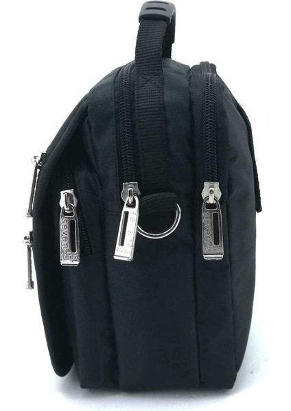 Şık Çok Gözlü Erkek El ve Omuz Çantası, Siyah, Orta Boy, Polyester fiyatları