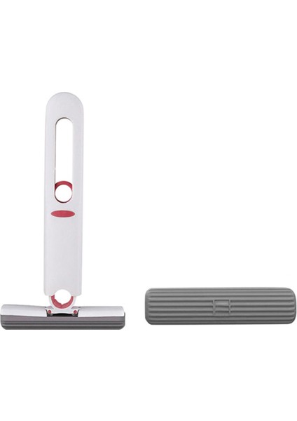 Çok Amaçlı Taşınabilir Temizlik Seti, Mini Mop ve 2 Yedek Uç, Beyaz